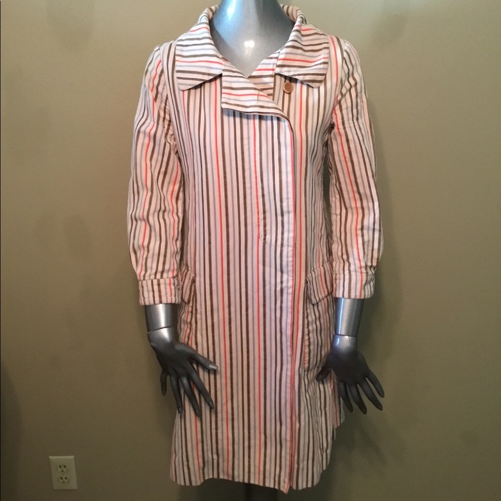 Marni multi striped trench coat jacket Italy